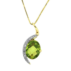 Peridot and Diamond Pendant