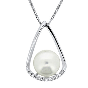 Pearl and Diamond Pendant