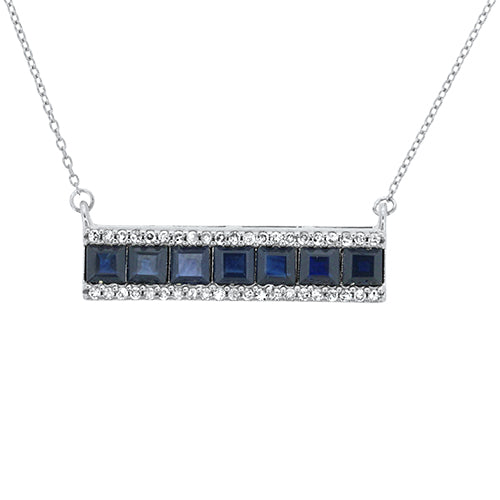 Sapphire and Diamond Necklace