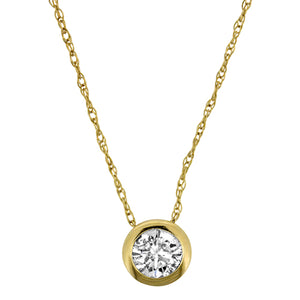 Bezel Set Diamond Necklace