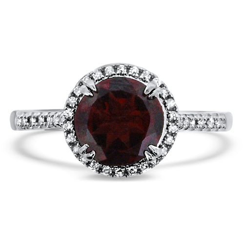 Garnet & Diamond Ring